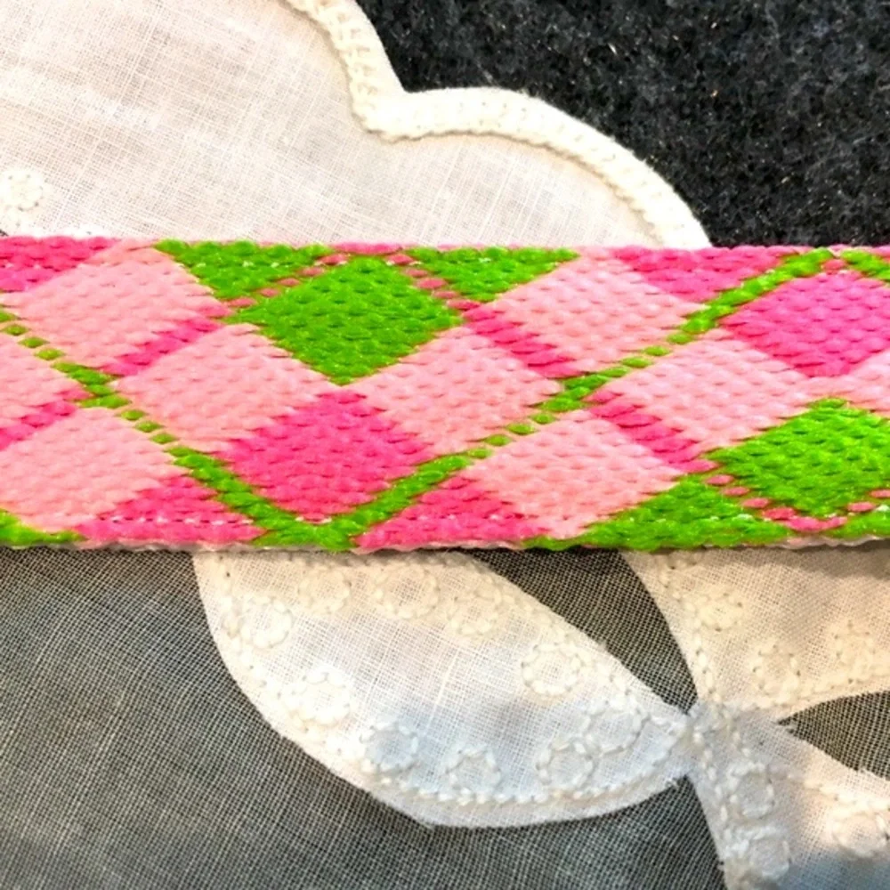 GIRL'S PREPPY BELT, PINK PLAID, 30